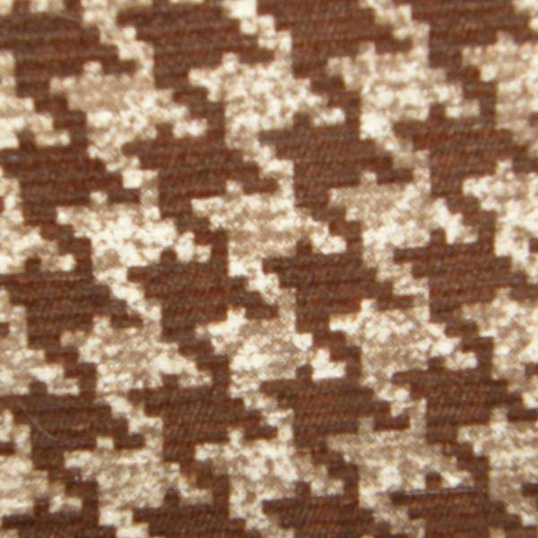 Vintage Brown & Tan Print Corduroy Fabric Cotton/Poly Dress Material Remnant