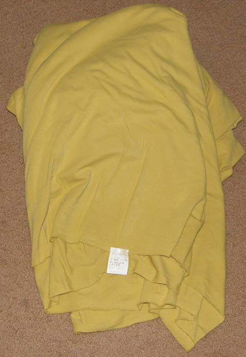 Chamois Mustard Colored Cotton Poly Nylon Blend Fabric Cotton/Poly Dress Material Remnant