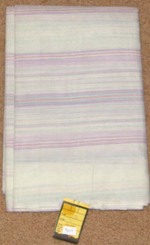 Narrow Purple Striped Print Fabric Cotton Dress Material Remnant