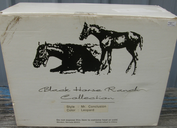 BHR Mr Conclusion QH Black Leopard Appaloosa Resin App Horse
