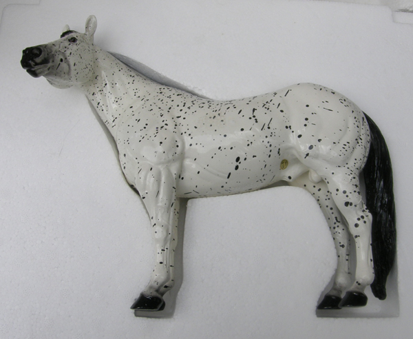 BHR Mr Conclusion QH Black Leopard Appaloosa Resin App Horse