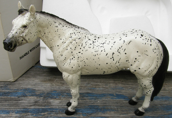 BHR Mr Conclusion QH Black Leopard Appaloosa Resin App Horse