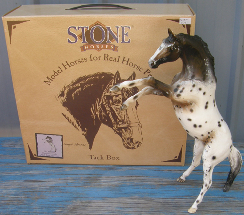 PS Peter Stone #RR10000 Black Roan Appaloosa Rearing Horse Canadian Thunder App