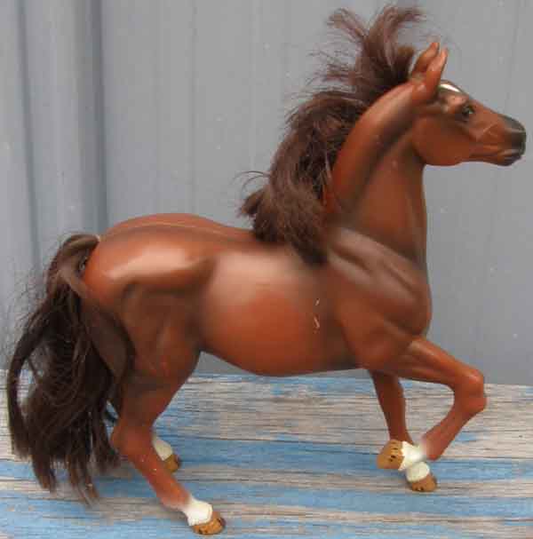 Vintage Kid Kore Plastic Toy Horse Prancing Bay Brown