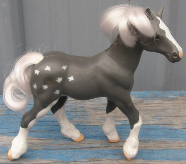 Vintage Grand Champions Star Dapple Grey Draft Foal Icicle Grand Champions Horse