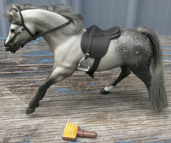 Vintage Grand Champions Galloping Stallion Dapple Grey English Saddle Bridle