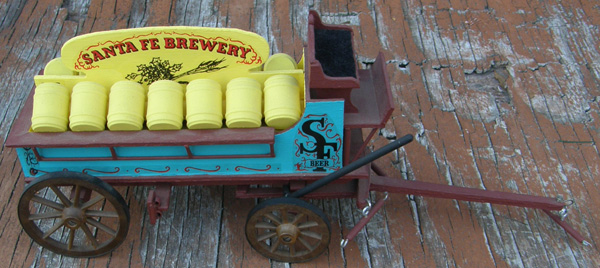 Custom Made Beer Wagon 4 Wheel Wagon Breyer Little Bits/Paddock Pals Safari Size