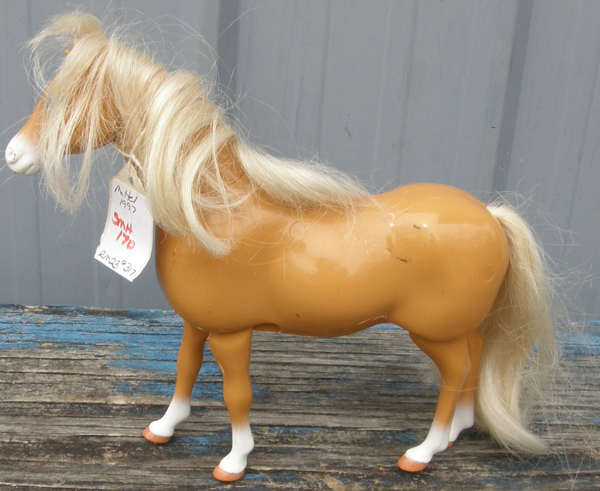 Vintage Mattel Palomino Horse Movable Legs Neck Brushable Mane Tail 7"