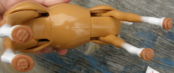 Vintage Mattel Palomino Horse Movable Legs Neck Brushable Mane Tail 7"