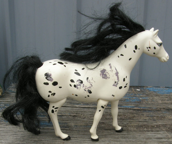 Vintage Mattel Leopard Appaloosa Horse Spotted Pony Movable Legs Brushable Mane Tail 7"