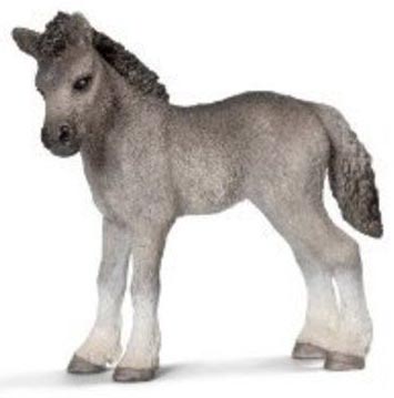 Schleich Fell Pony Foal Grey Horse Figurine #13741