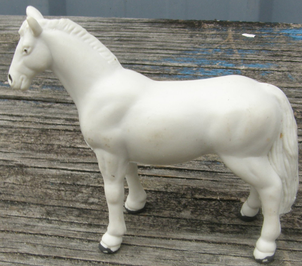 Vintage Funrise Miniature Horse White Grey Lipizzaner Horse Figurine Plastic Rubber