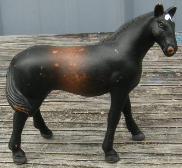 Vintage Funrise Miniature Horse Brown Karabair Horse Figurine Plastic Rubber