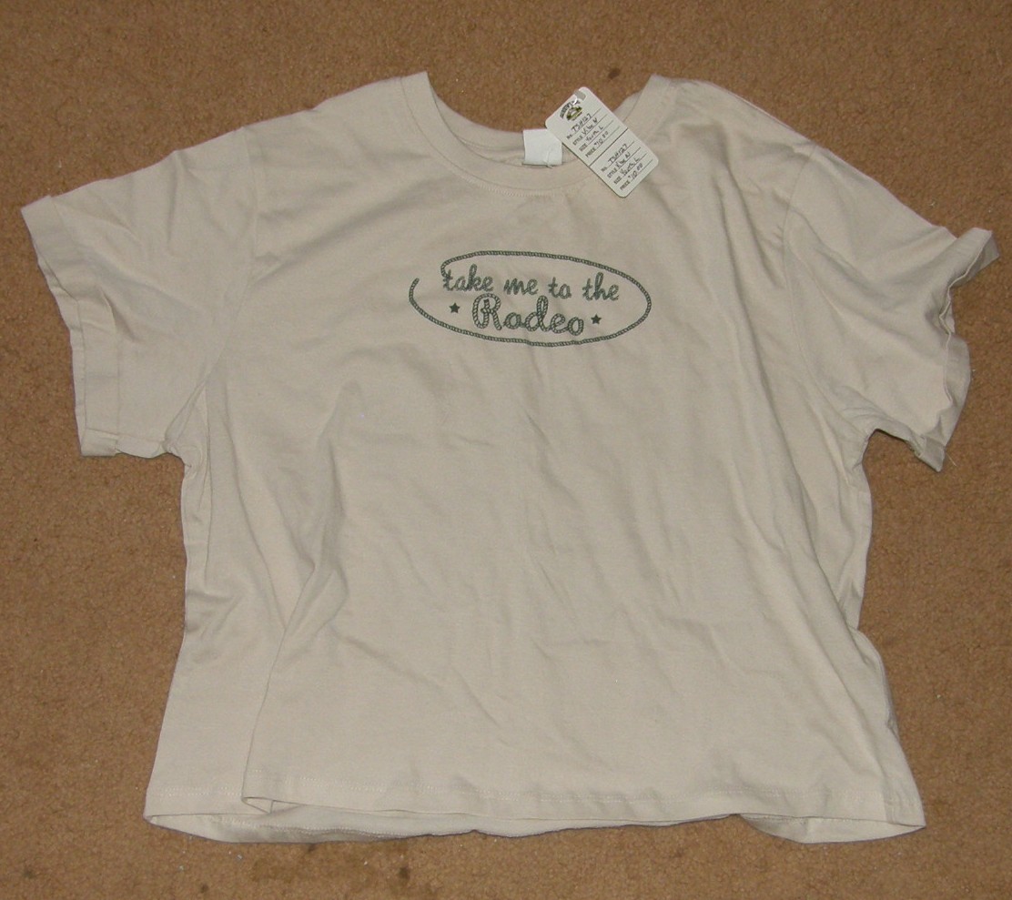 Vibe N Take Me To The Rodeo Horse T-Shirt Horse Tee Shirt Youth L Tan