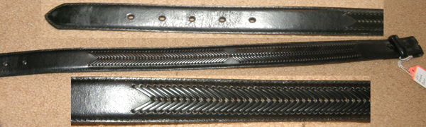 Nocona Leather Western Belt Braided Trim Woven Trim Black 24"