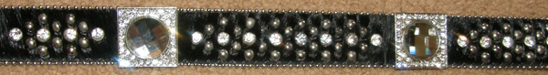 Nocona? Hair On Leather Belt Rhinestones Bling Belt Cowgirl Rodeo Western Belt Rhinestone Buckle Black 34"