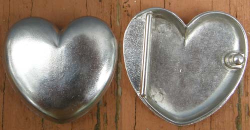 Simple Silver Heart Belt Buckle Plain Heart Western Belt Buckle