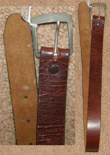 Smooth Leather Belt Childs Leather Western Belt with Buckle