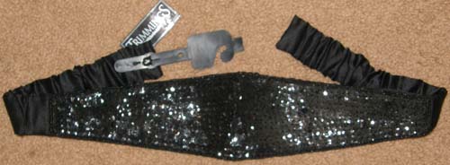 Trimmings Sequined Cumberbund Black Belt