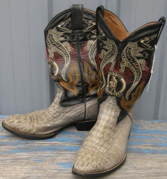 Maraffy Country Western Boots Cowboy Boots Cowgirl Boots Alligator Mens 7? Ladies 8?