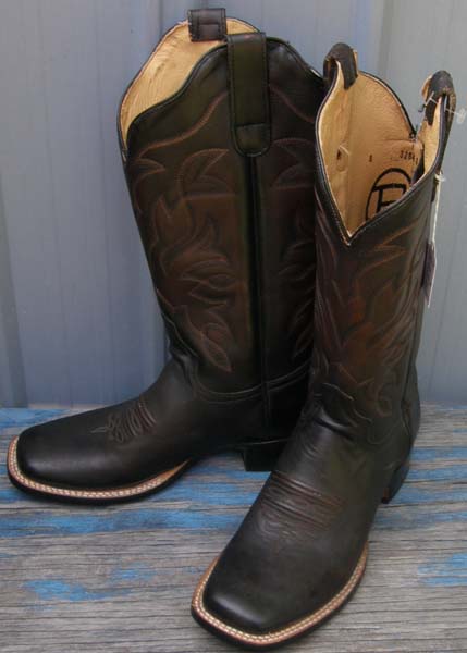 Roper Boots Square Toe Western Boots Stockyard Boots Black Ladies 8