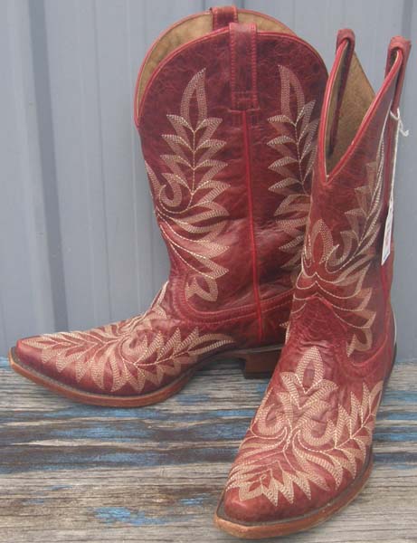 Ariat Brooklyn Western Boots Cowboy Boots Fashion Boots Ladies 7 1/2 Distressed Revel Red