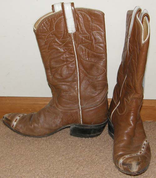 Vintage Tony Lama Western Boots Wing Tip Type Cowboy Boots Chestnut Brown Ladies