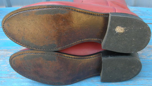 Vintage Acme Western Boots Cowboy Boots Pull On Roper Boots Brick Reddish Brown Ladies 6 M