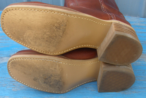 Acme Dingo Western Boots Square Toe Cowboy Boots Pull On Boots Russet Brown Mens 9 D