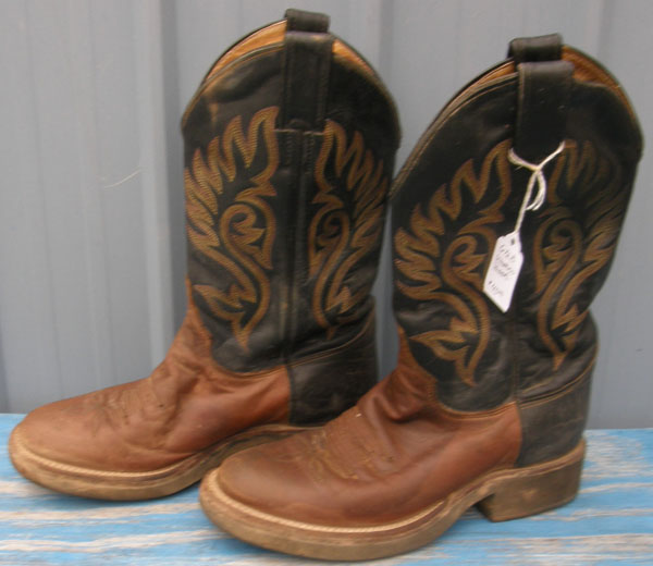 Justin Westerner Tekno Crepe Boots Western Boots Cowboy Boots Cowgirl Boots Coffee Brown/Black Mens? Ladies? 6 1/2B