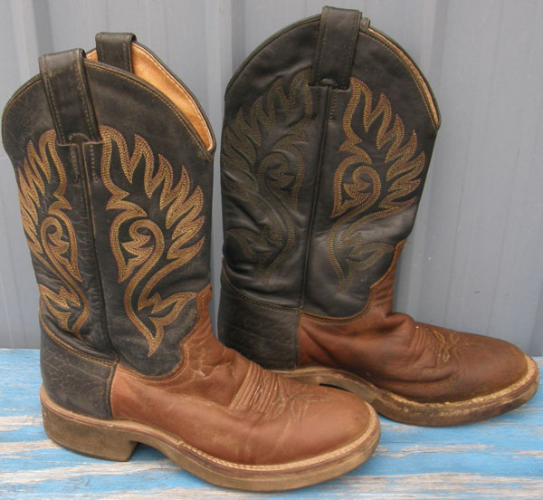 Justin Westerner Tekno Crepe Boots Western Boots Cowboy Boots Cowgirl Boots Coffee Brown/Black Mens? Ladies? 6 1/2B