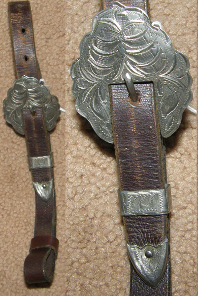 Replacement Breastcollar Tug Strap Breast Collar Tug Strap Breastplate Strap Dark Brown Leather Engraved Silver Buckle