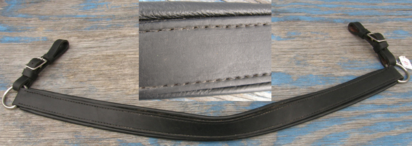 Straight Leather Western Breastcollar Leather Lined Breast Collar One Piece Leather Breast Strap Gaited Horse Breastcollar Black