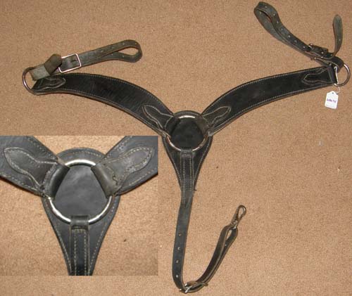 Western Breastcollar Shaped Roper Breast Collar Black