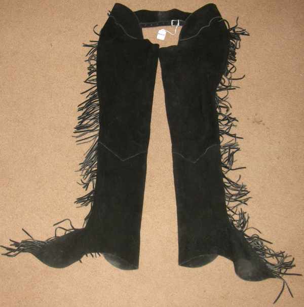 Western Show Chaps Silver Conchos Western Chaps Fringe Shotgun Chaps Black L Youth/S Adult