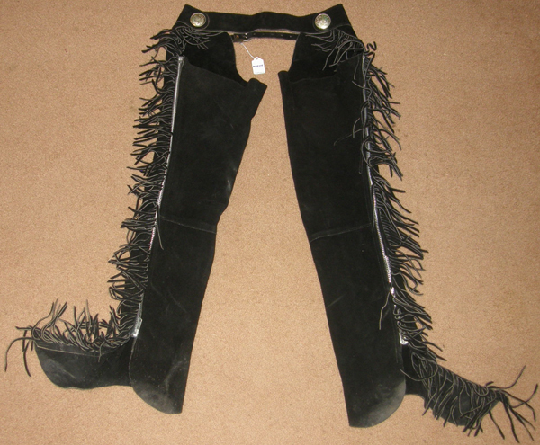 Western Show Chaps Silver Conchos Western Chaps Fringe Shotgun Chaps Black L Youth/S Adult