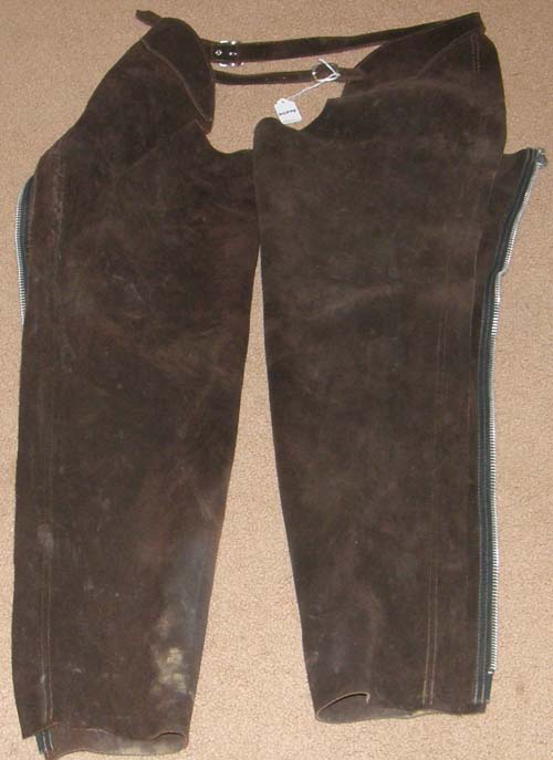 No Fringe Soft Suede Western Chaps Schooling Chaps English Chaps Adult XL Dark Chocolate Brown
