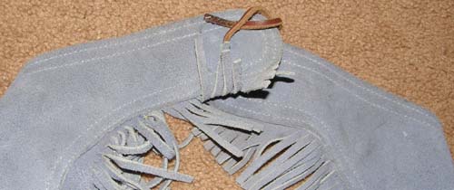 Sergeant's Western Show Chaps Equitation Chaps Western Chaps with Fringe Silver Buckle Concho Slate Blue Grey M Adult