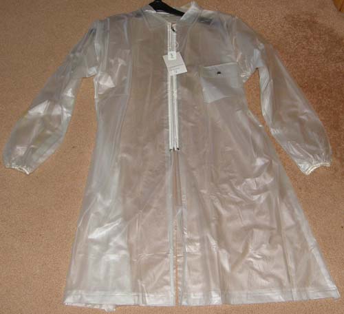 Clear Vinyl Rain Jacket Riding English Rain Coat Clear Plastic Western 3/4 Length Duster Adult S M