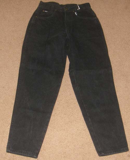 Chic Ladies 6 Petite Straight Leg Jeans Black Denim Jeans