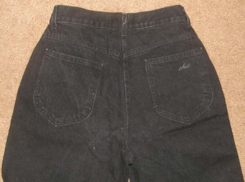 Chic Ladies 6 Petite Straight Leg Jeans Black Denim Jeans