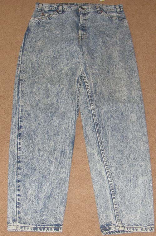Levi’s Mens 34x32 Acid Wash Straight Leg Jeans Denim Jeans