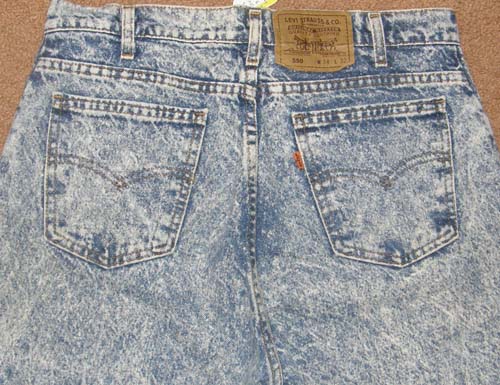 Levi’s Mens 34x32 Acid Wash Straight Leg Jeans Denim Jeans