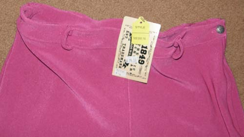 1849 Knit Western Horse Show Pants Western Showmanship Pants Poly Stretch Knit Riding Pants Hot Pink Fuschia M/32
