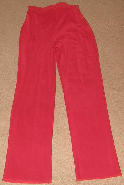 1849 Knit Western Horse Show Pants Western Showmanship Pants Poly Stretch Knit Riding Pants Coral Red S/28 1/2