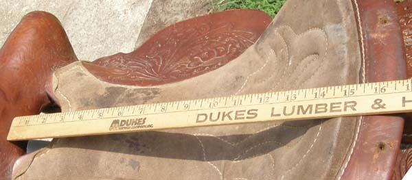 15" King Series Western Saddle Tooled Western Saddle Square Skirt