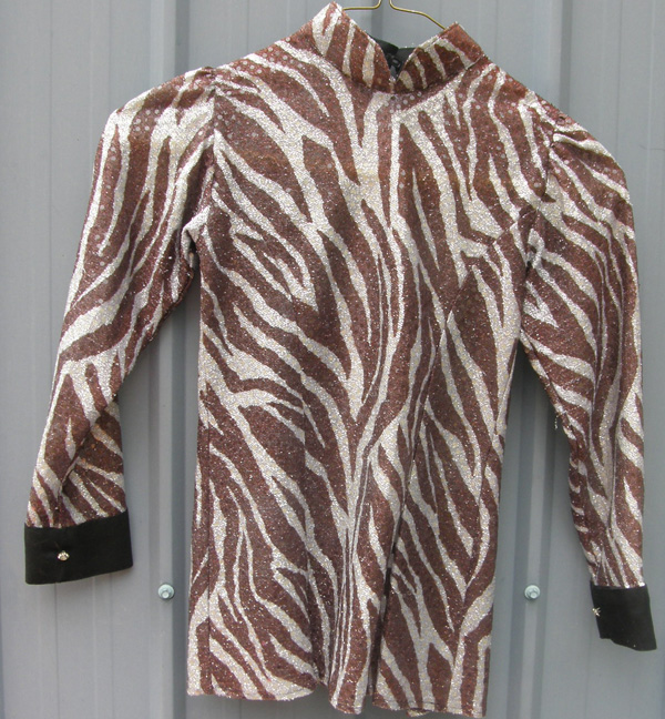 Custom Made Western Show Shirt Glitter Slinky Top Zip Back Rail Shirt Mommy & Me Leadline Western Shirt Childs S