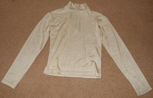 Hobby Horse Basic Slinky Western Show Shirt Slinky Top Zippered Midas Slinky Gold Champagne Toddler Childs L/XL