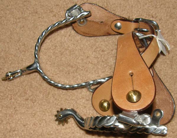 Reinsman Diamond R Flat Twisted Spurs Show Spurs Western Reining Roping Spurs Training Spurs Mens