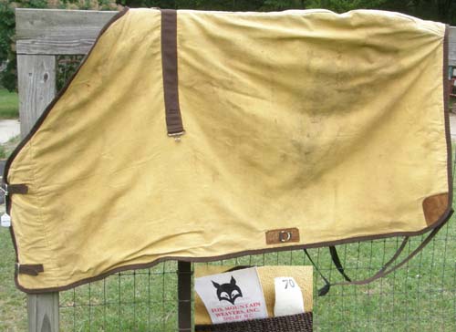 70” OF Fox Mountain Lined Canvas Turnout Blanket Cotton Duck Canvas Blanket